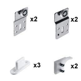 Riteņu k-ts 2 durvīm Unifuture 30 kg.