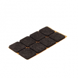 Pielīmējams filca paliktnis, brūns 25x25mm,1x8gab