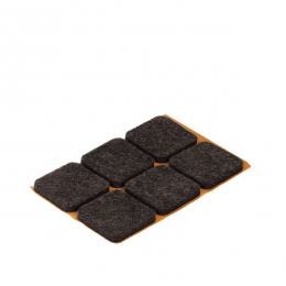 ***Pielīmējams filca paliktnis, brūns 30x30mm, 1x6gab.***