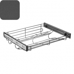 Izvelkams plaukts kurpēm, Soft Close 800mm, antracīts hs w-