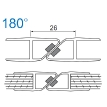 U profils 10mm stikls/stikls 180 2.5m ( h 950.50.034 )