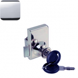 Slēdzene divām stikla durvīm uzliekamā, hromēta 14.09.270-1