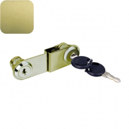 Slēdzene stikla durvīm, zeltīta