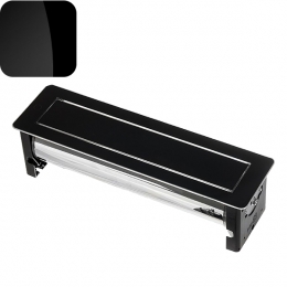 Rozete ar motoru Versaturn 3.0 melna, 2xf type +2RJ45 +1USB