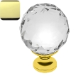 Rokturis poga Crystal D30mm, zeltīts