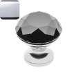 Rokturis poga Crystal 30mm hroms+melns kristāls
