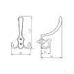 Pakaramais 122x76mm, melns