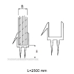 U profils 8mm stikls/grīda 2.5m